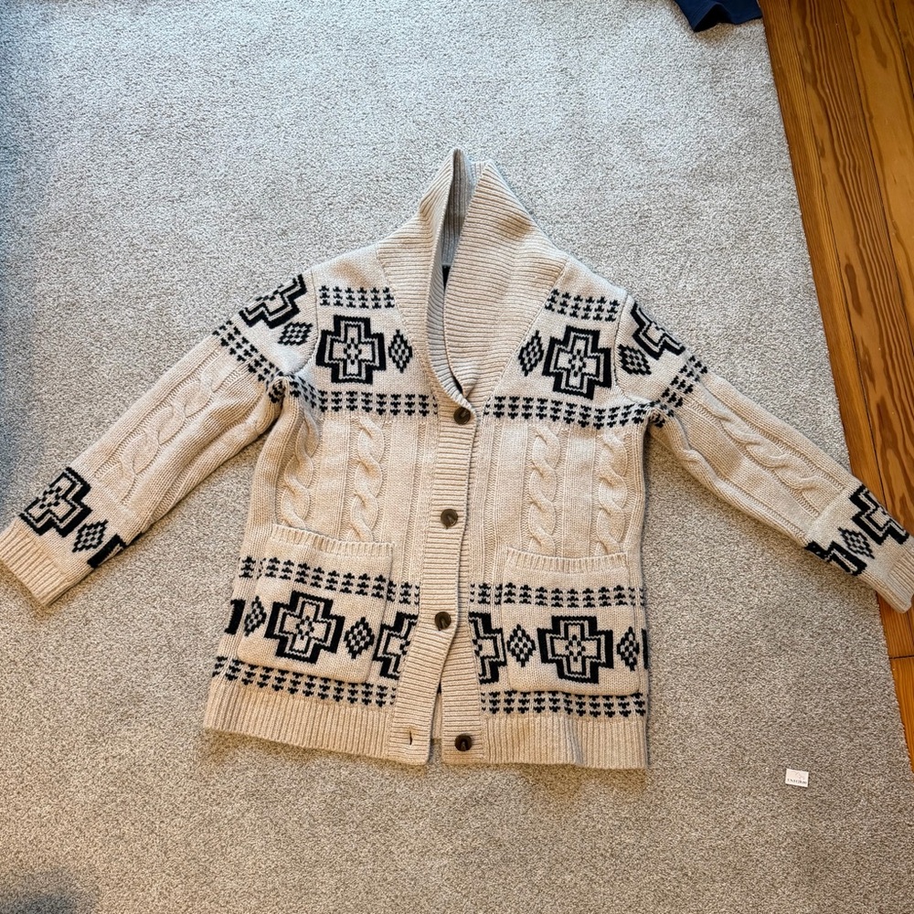 Iconic Pendleton Harding Lambswool Cable Cardigan… - image 7